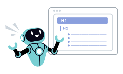 コンテンツを理解するAIのイラスト